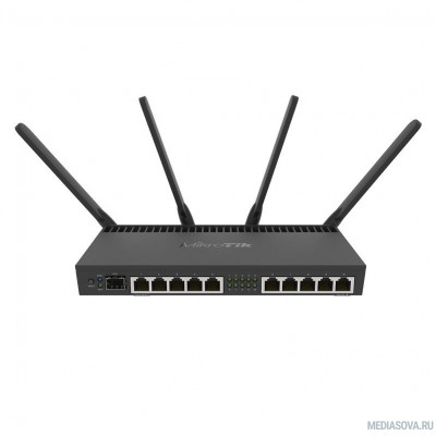  Mikrotik RB4011iGS+5HacQ2HnD-IN Маршрутизатор 1.4ГГц, 4 ядра, 1GB RAM, 512MB NAND, 10x 10/100/1000 LAN, 1 SFP+, 2,4Ghz/5Ghz, 802.11a/b/g/n/ac