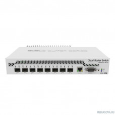 MikroTik CRS309-1G-8S+IN Коммутатор 8 SFP+, dual-core 800MHz CPU, 512MB RAM, POE, RS232 serial port