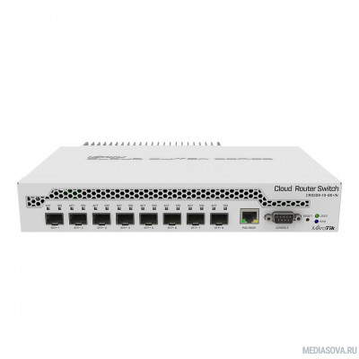  MikroTik CRS309-1G-8S+IN Коммутатор 8 SFP+, dual-core 800MHz CPU, 512MB RAM, POE, RS232 serial port