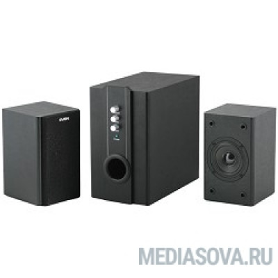  SVEN SPS-820,черная кожа/черный 2.1, 2 сат. + сабвуфер,18 Вт + 2 х 10 Вт (RMS) ,усил.- 20-20000 Гц