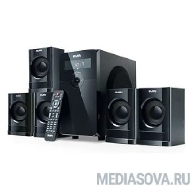  SVEN HT-200 черный 5.1, 5х 20Вт + 12Вт , FM-тюнер, USB/SD, дисплей, пульт ДУ