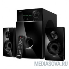 SVEN MS-2100, черный 2.1, 50Вт+2х15Вт, FM-тюнер, USB/SD, дисплей, ПДУ
