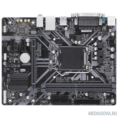 Материнская плата Gigabyte H310M DS2 (v2.0) RTL Socket 1151, Intel®H310, 2xDDR4-2666, D-SUB, 1xPCI-Ex16, 2xPCI-Ex1, 4xSATA3, 8 Ch Audio, GLan, (4+2)xUSB2.0, (2+2)xUSB3.1, COM, LPT, 1xPS/2, mATX