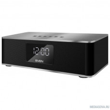 SVEN PS-190, черный-серебро (10 Вт, Bluetooth, FM, USB, microSD, LED-дисплей, часы, 2000мА*ч)