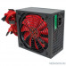 Блок питания Ginzzu PC500 14CM(Red) 80+ black,APFC,24+4p,2 PCI-E(6+2), 5*SATA, 4*IDE,оплетка, кабель питания,цветная коробка
