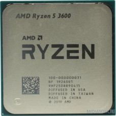 CPU AMD Ryzen 5 3600 OEM 3.6GHz up to 4.2GHz/6x512Kb+32Mb, 6C/12T, Matisse, 7nm, 65W, unlocked, AM4