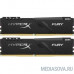 Оперативная память  Kingston DDR4 DIMM 64GB Kit 2x32Gb HX426C16FB3K2/64 PC4-21300, 2666MHz, CL16, HyperX Fury