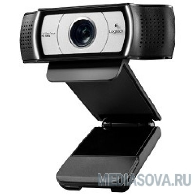  960-000972 Logitech Webcam C930e Full HD 1080p/30fps, автофокус, zoom 4x, угол обзора 90°, стереомикрофон, защитная шторка, кабель 1.83м 