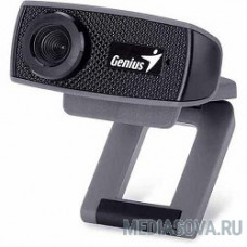 Genius FaceCam 1000X Black 720p HD, универсальное крепление, микрофон, USB [32200223101]