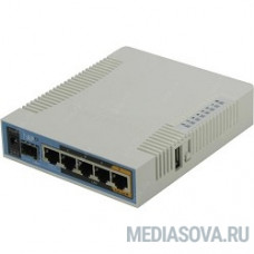MikroTik RB962UiGS-5HacT2HnT hAP ac Роутер 2.4+5ГГц, 802.11a/b/g/n/ac, 5x Ethernet 1G, 1x SFP