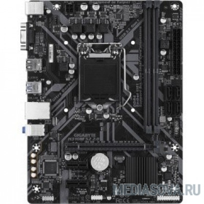 Материнская плата Gigabyte H310M S2 (2.0) RTL H310, LGA1151, 2xDDR4, 1xPCI-E x16, 2xPCI-E x1, microATX