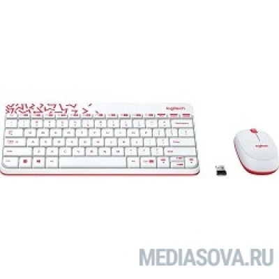  920-008212 Logitech Wireless Combo MK 240 Nano White-red
