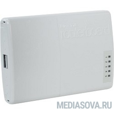  MikroTik RB750P-PBr2 Маршрутизатор PowerBox with 650MHz CPU, 64MB RAM, 5xLAN (four with PoE out), RouterOS L4, outdoor case, PSU, PoE, mounting set