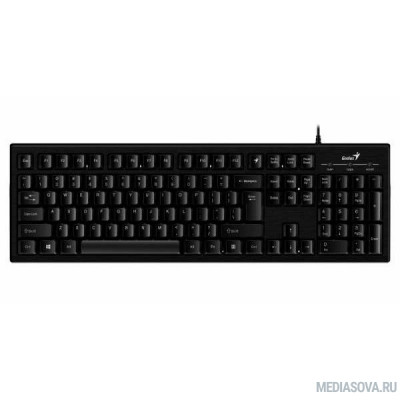  Genius Smart KB-101 Black классическая раскладная, SmartGenius, влагоустойчивая, клавиш 105, провод 1,5 м, USB [31300006411]