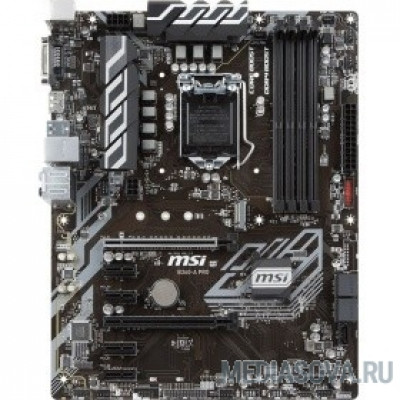 Материнская плата MSI B360-A PRO RTL  Socket 1151v2, Intel B360, 4xDDR-4, 7.1CH, 1000 Мбит/с, USB3.1, USB 3.1 Type-C, DVI, DisplayPort, ATX