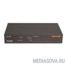 D-Link DES-1008P/C1A Неуправляемый коммутатор с 8 портами 10/100Base-TX (4 порта с поддержкой PoE 802.3af (15,4 Вт), PoE-бюджет 52 Вт)