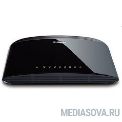  D-Link DES-1008D/L2B Неуправляемый коммутатор с 8 портами 10/100Base-TX