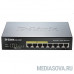  D-Link DGS-1008P/D1A Неуправляемый коммутатор с 8 портами 10/100/1000Base-T, функцией энергосбережения и поддержкой QoS (4 порта с поддержкой PoE 802.3af/802.3at (30 Вт), PoE бюджет 68 Вт)