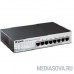  D-Link DES-1210-08P/C2A Настраиваемый коммутатор WebSmart с 8 портами 10/100Base-TX с поддержкой PoE 802.3af (15,4 Вт), PoE-бюджет 72 Вт