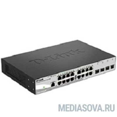  D-Link DGS-1210-20/F1A Настраиваемый коммутатор WebSmart с 16 портами 10/100/1000Base-T и 4 комбо-портами 100/1000Base-T/SFP