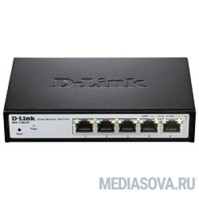 D-Link DGS-1100-05/B1A Настраиваемый компактный коммутатор EasySmart с 5 портами 10/100/1000Base-T