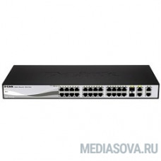 D-Link DES-1210-28P/C2A PROJ Настраиваемый коммутатор WebSmart с 24 портами 10/100Base-TX, 2 портами 10/100/1000Base-T, 2 комбо-портами 100/1000Base-T/SFP 