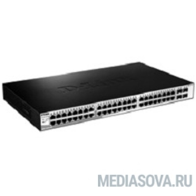  D-Link DGS-1210-52/ME/A1A Управляемый коммутатор 2 уровня с 48 портами 10/100/1000Base-T и 4 портами 1000Base-X SFP