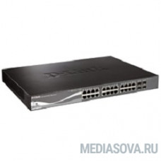 D-Link DGS-1510-28P/A1A PROJ Управляемый стекируемый коммутатор SmartPro с 24 портами 10/100/1000Base-T с поддержкой PoE, 2 портами 1000Base-X SFP и 2 портами 10GBase-X SFP+