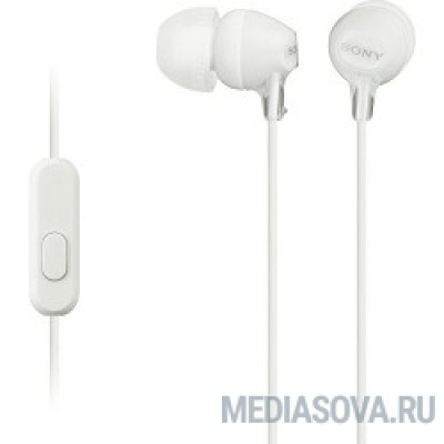  SONY MDR-EX15AP, белый Наушники с гарнитурой