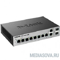 D-Link DGS-1100-10/ME/A1A/A2A Настраиваемый коммутатор 2 уровня с 8 портами 10/100/1000Base-T и 2 комбо-портами 100/1000Base-T/SFP