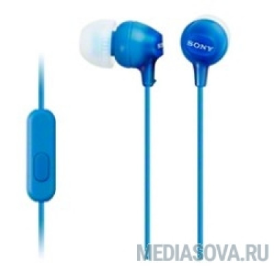  SONY MDR-EX15APLI.CE7, синий Наушники с гарнитурой