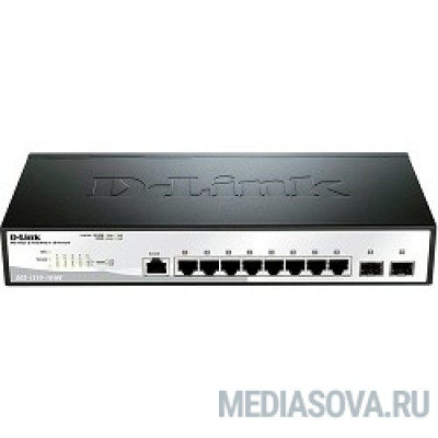  D-Link DGS-1210-10/ME/A1A Коммутатор 2 уровня с 8 портами 10/100/1000Base-T и 2 портами 1000Base-X SFP 