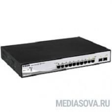 D-Link DGS-1210-10P/ME/A1A Управляемый коммутатор 2 уровня с 8 портами 10/100/1000Base-T с поддержкой PoE и 2 портами 1000Base-X SFP