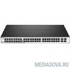 D-Link DGS-1210-52MP/F1A PROJ Настраиваемый  коммутатор Web Smart с 48 портами 10/100/1000Base-T с поддержкой РоЕ и 4 портами 1000Base-X SFP  PoE бюджет 370 Вт