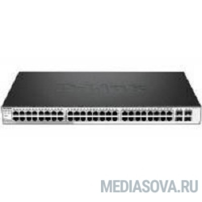  D-Link DGS-1210-52MP/F1A PROJ Настраиваемый  коммутатор Web Smart с 48 портами 10/100/1000Base-T с поддержкой РоЕ и 4 портами 1000Base-X SFP  PoE бюджет 370 Вт