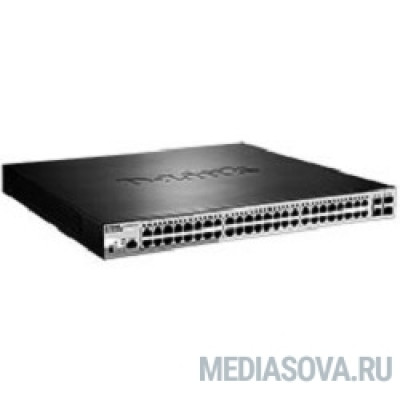  D-Link DGS-1210-52MP/ME/B1A PROJ Управляемый коммутатор 2 уровня с 48 портами 10/100/1000Base-T с поддержкой PoE и 4 портами 1000Base-X SFP