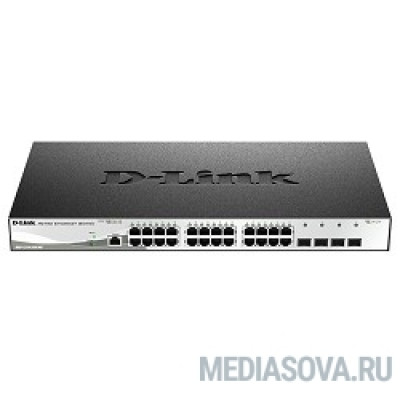  D-Link DGS-1210-28X/ME/B1A Управляемый коммутатор 2 уровня с 24 портами 10/100/1000Base-T и 4 портами 10GBase-X SFP+