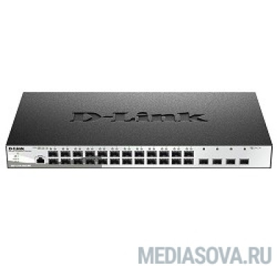  D-Link DGS-1210-28XS/ME/B1A Управляемый коммутатор 2 уровня с 24 портами 100/1000Base-X SFP и 4 портами 10GBase-X SFP+