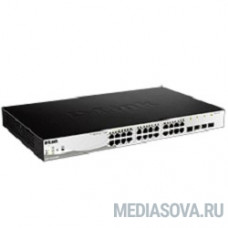 D-Link DGS-1210-28MP/F1A PROJ Настраиваемый коммутатор WebSmart с 24 портами 10/100/1000Base-T и 4 комбо-портами 100/1000Base-T/SFP (24 порта с поддержкой PoE 802.3af/802.3at (30 Вт),PoE-бюджет 370 Вт