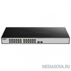 D-Link DGS-1026X/A1A Неуправляемый коммутатор с 24 портами 10/100/1000Base-T, 2 портами 10GBase-X SFP+, функцией энергосбережения и поддержкой QoS