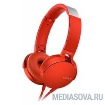  SONY MDRXB550APR.E, накладные,  красный, проводные