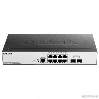  D-Link DGS-3000-10L/B1A Управляемый коммутатор 2 уровня с 8 портами 10/100/1000Base-T и 2 портами 1000Base-X SFP