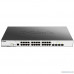  D-Link DGS-3000-28XMP/B1A Управляемый коммутатор 2 уровня с 24 портами 10/100/1000Base-T и 4 портами 10GBase-X SFP+ (24 порта с поддержкой PoE 802.3af/802.3at (30 Вт), PoE-бюджет 370 Вт)