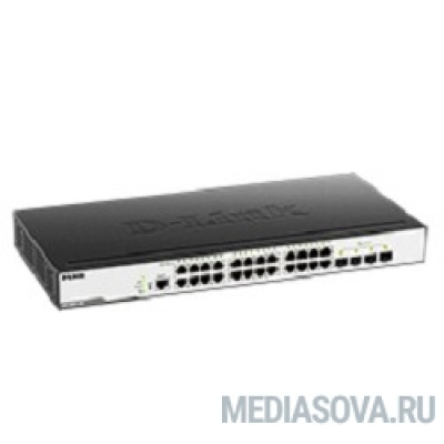  D-Link DGS-3000-28X/B1A Управляемый коммутатор 2 уровня с 24 портами 10/100/1000Base-T и 4 портами 10GBase-X SFP+