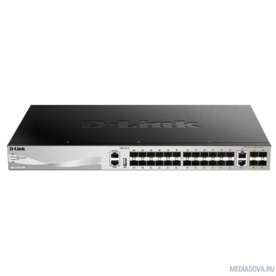  D-Link DGS-3130-30S/A1A PROJ Управляемый стекируемый1 коммутатор 3 уровня с 24 портами 1000Base-X SFP, 2 портами 10GBase-T и 4 портами 10GBase-X SFP+