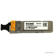 D-Link 330T/10KM/A1A 1000BASE-LX Single-mode 10KM WDM SFP Tranceiver, support 3.3V power, LC connector 