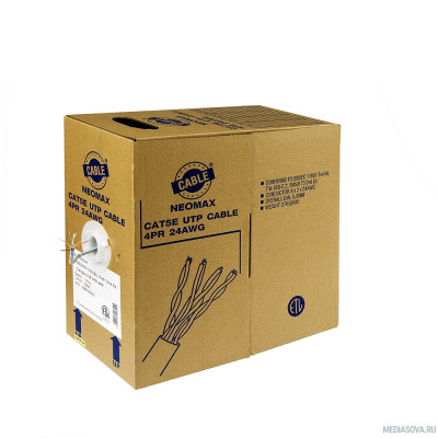  NEOMAX [NM10001] Кабель UTP cat.5e  4 пары (305 м) 0.486мм Taiwan   Медь  PVC jacket