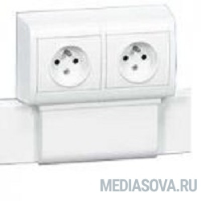  Legrand 031621 Рамка Mosaic - 2х4 модулей - для мини-плинтуса DLPlus - белая