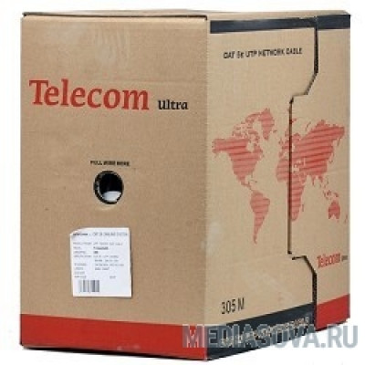  Telecom Кабель Ultra Base UTP кат.5e 2 пары (305м) (0.48mm) серый [TUS42048E]