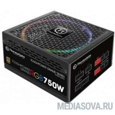 Блок питания Thermaltake Toughpower Grand 750W RGB 80+ gold (24+4+4pin) APFC 140mm fan color LED 9xSATA Cab Manag RTL  [PS-TPG-0750FPCGEU-R]